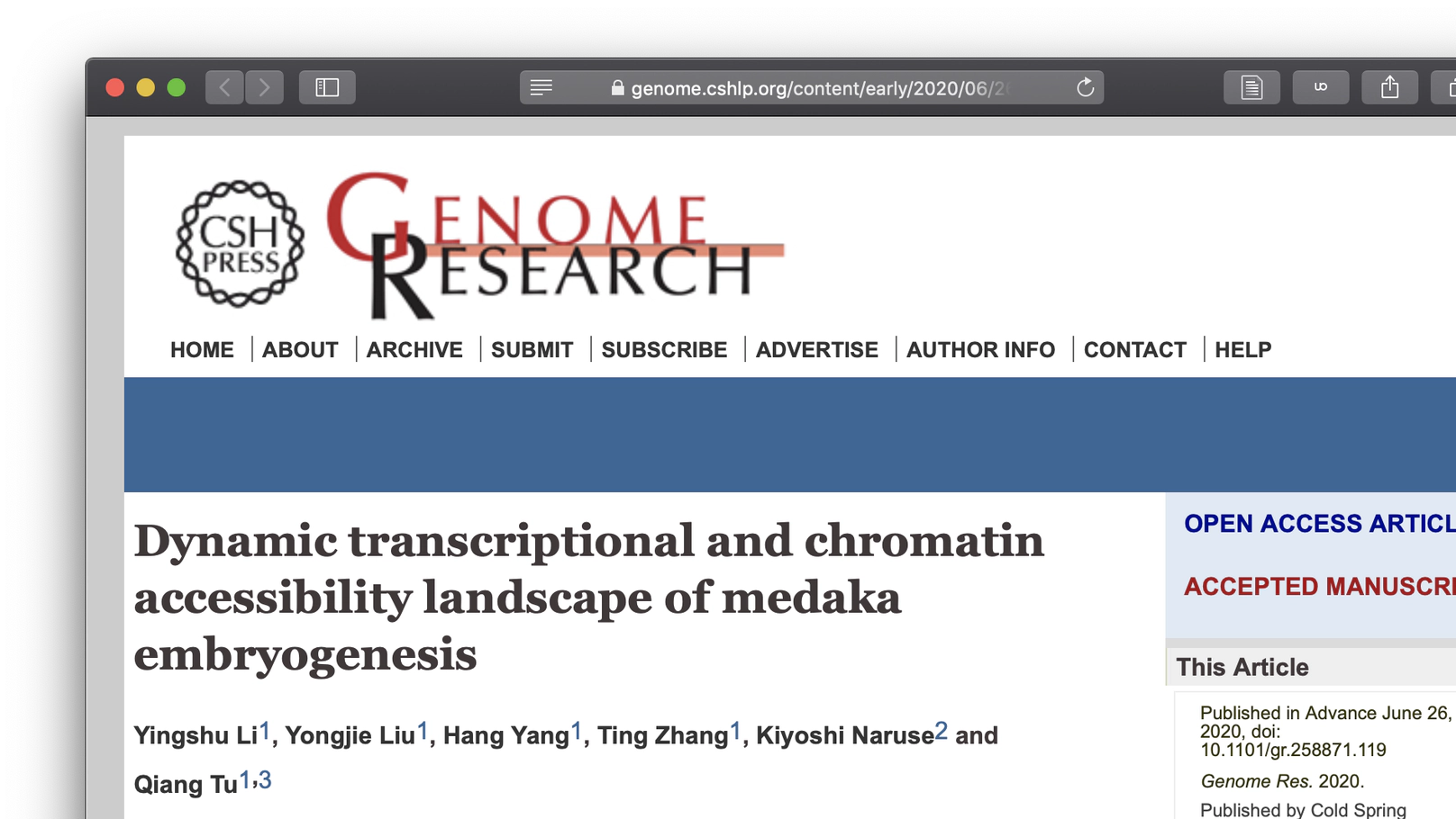Multi-omics landscape published!文章发表，祝贺莹姝、勇杰和参与的各位成员！